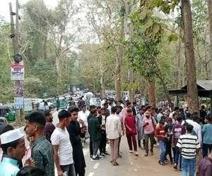 ঈদের দিনে লাউয়াছড়ায় পর্যটকের ঢল